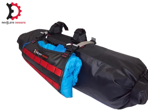 Revelate Designs Sweetroll with Manta Flap in use